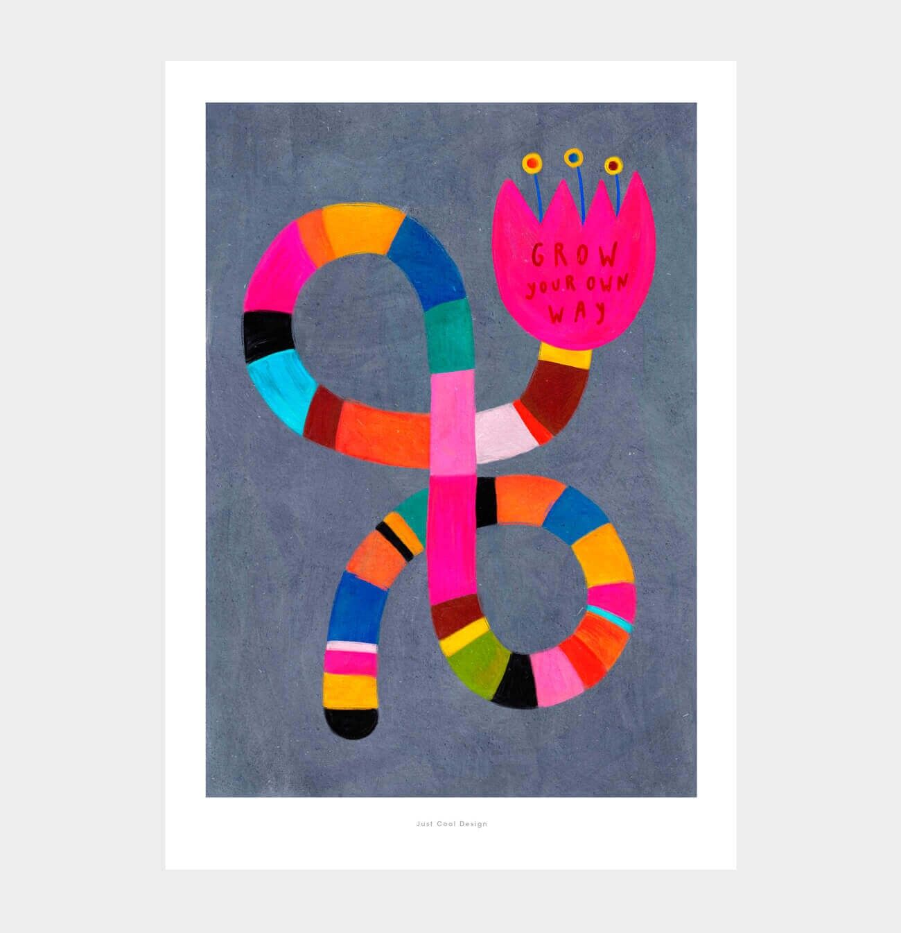 A5 Crece a tu manera | Impresión de arte de ilustración.