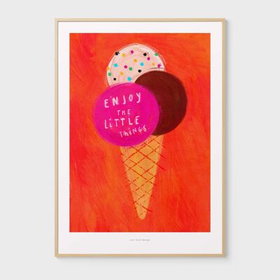 A4 Enjoy the little things | Illustration art print