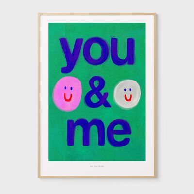 A3 Tu y yo | Impression d'art d'illustration