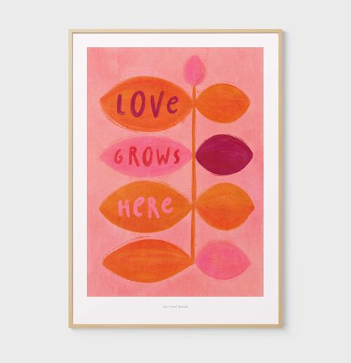 A3 Love grows here | Illustration art print