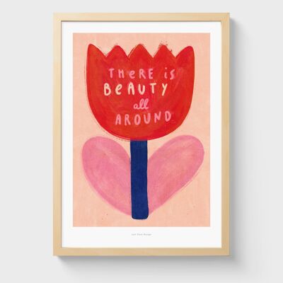 A3 Beautiful tulip | Illustration art print