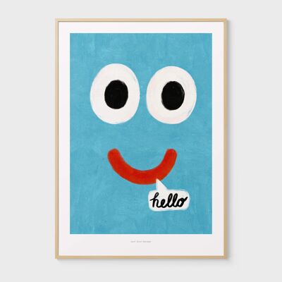 A4 Hola | Impresión de arte de ilustración.