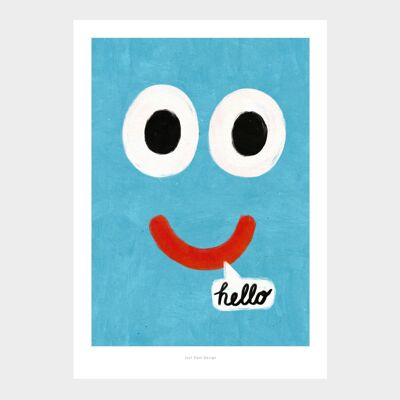 A5 Hello | Illustration art print