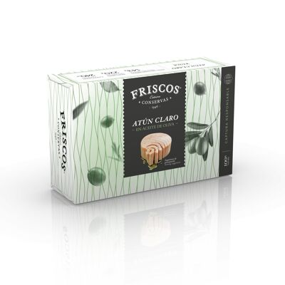 Friscos de thon pâle en étui d'huile d'olive 111 gr.