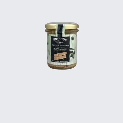 Friscos de thon pâle en pot d'huile d'olive 190 gr.