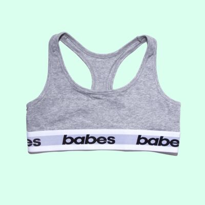 BABES GREY SPORTS BRA UNISEZ