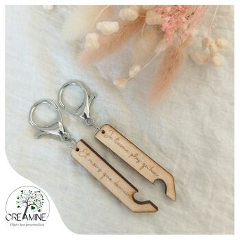 Porte clés en bois gravés en 2 parties pour les meilleures amies ou les amoureux 3