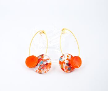 Elia Confetti Boucles d'oreilles en verre de Murano faites à la main LARGE 1
