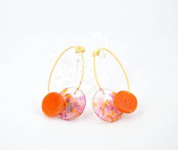 Elia Confetti Boucles d'oreilles en verre de Murano faites à la main LARGE 7