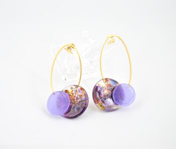 Elia Confetti Boucles d'oreilles en verre de Murano faites à la main LARGE 12