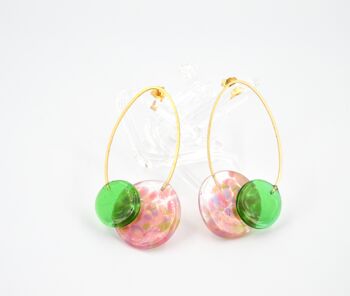 Elia Confetti Boucles d'oreilles en verre de Murano faites à la main LARGE 15