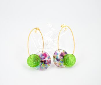 Elia Confetti Boucles d'oreilles en verre de Murano faites à la main LARGE 17