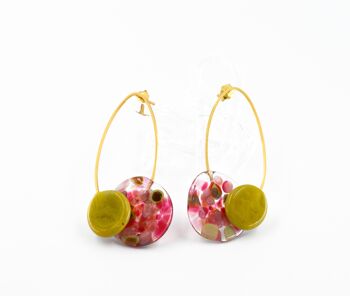 Elia Confetti Boucles d'oreilles en verre de Murano faites à la main LARGE 19