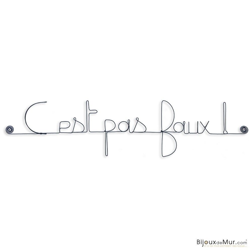 	"Non è falso!" fatto di filo - Decorazione murale - Serie Kaamelott - da fissare al muro