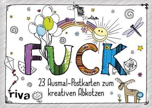 FUCK – Ausmal-Postkarten (Humor, Malbuch, Erwachsene, Geschenkbuch)