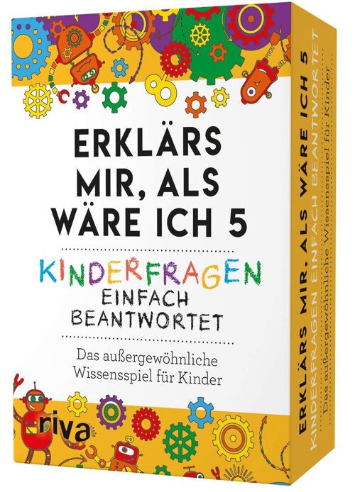 Erklärs mir, als wäre ich 5 – Kinderfragen einfach beantwortet (Sachbuch, Kinder, Wissen, Bildung, Lernen, Kartenspiel, Geschenk)