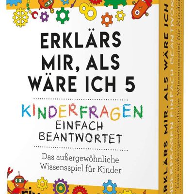 Spiegami come se avessi 5 anni - risposte semplici alle domande dei bambini (libro di saggistica, bambini, conoscenza, educazione, apprendimento, gioco di carte, regalo)