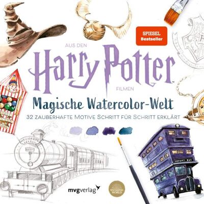 Mundo mágico de acuarela (Harry Potter, acuarela de Harry Potter, dibujo de Harry Potter, pintura de Harry Potter, libro para colorear de Harry Potter, mundo mágico, Hogwarts, creativo, manualidades de Harry Potter)