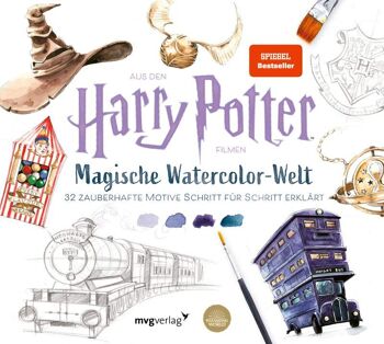 Monde magique de l'aquarelle (Harry Potter, aquarelle Harry Potter, dessin Harry Potter, peinture Harry Potter, livre de coloriage Harry Potter, Wizarding World, Poudlard, créatif, artisanat Harry Potter)