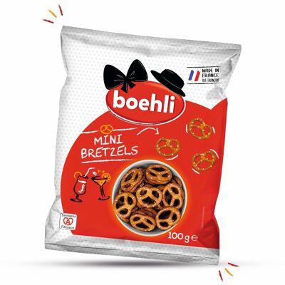 Bolsa de mini pretzels de 100 g - paquete de 22