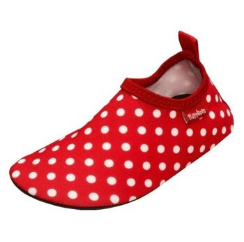 Chaussures aquatiques anti-UV pour bébé Playshoes rouges avec imprimé à pois 3