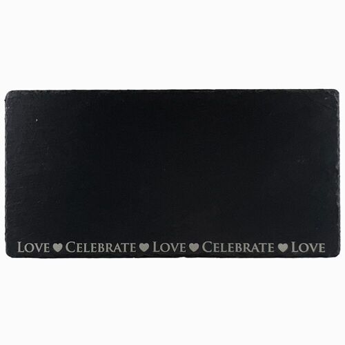 Slate Coaster & Place Mat Set - Love & Celebrate