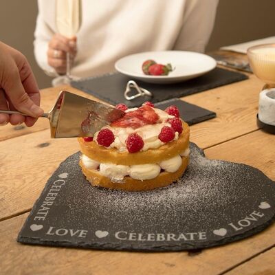 2 Tier Slate Serving Stand - Love & Celebrate