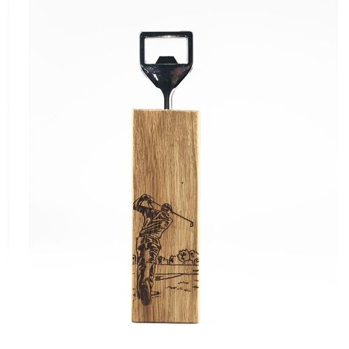 Oak Bottle Opener - Golf