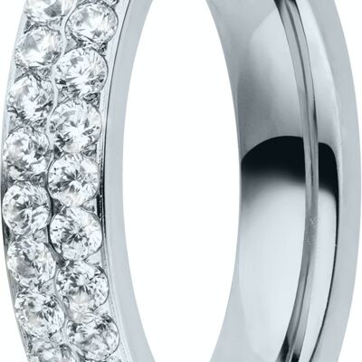 Stacking ring set in two rows with zirconia