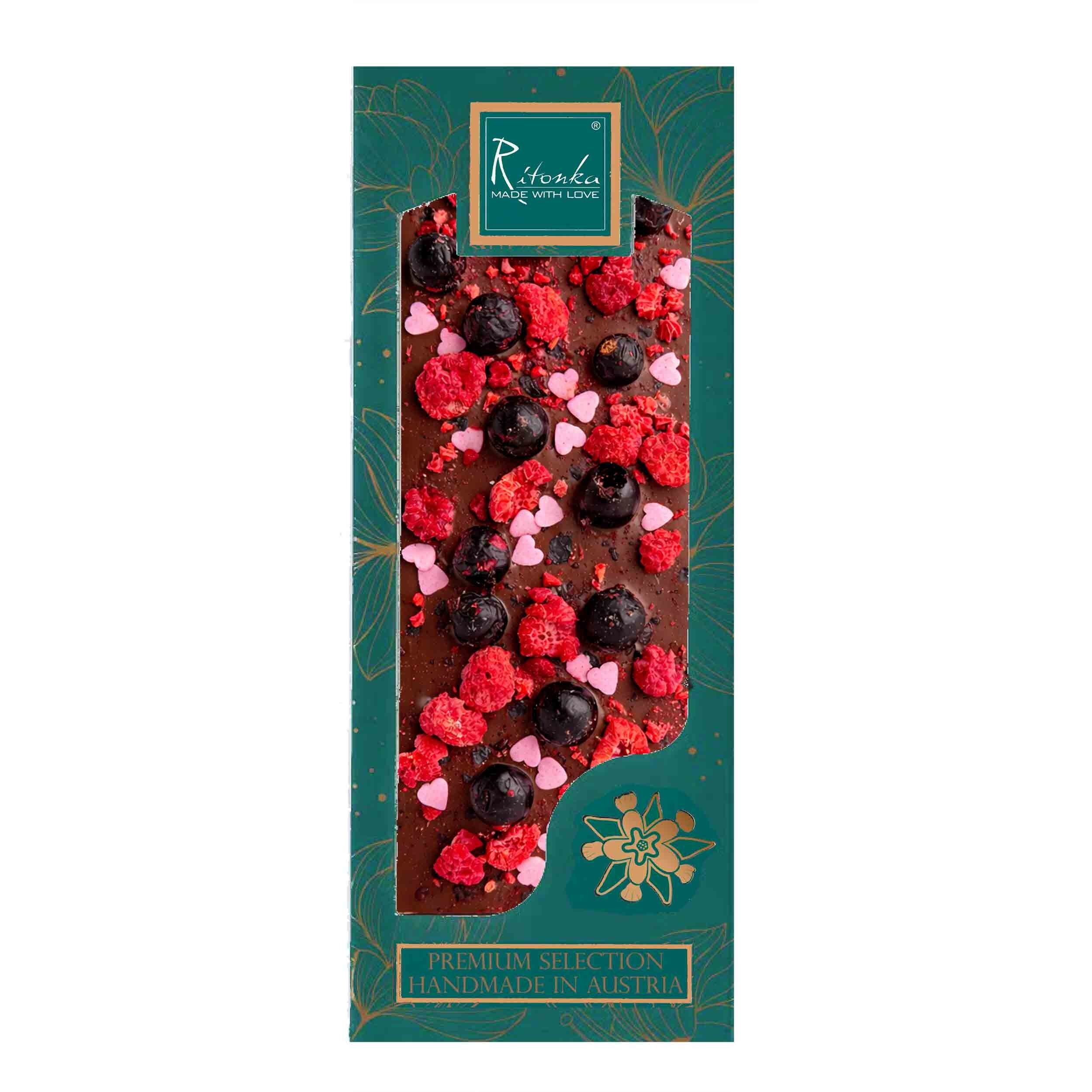 Cuori di lampone e ribes al latte gourmet 130g Valentin