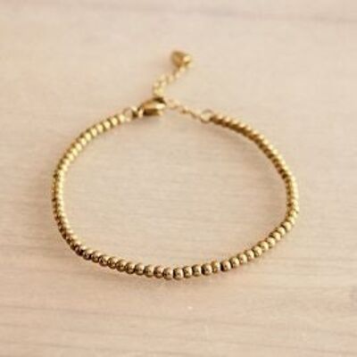 Bracciale in acciaio con perline "Piccolo" - oro