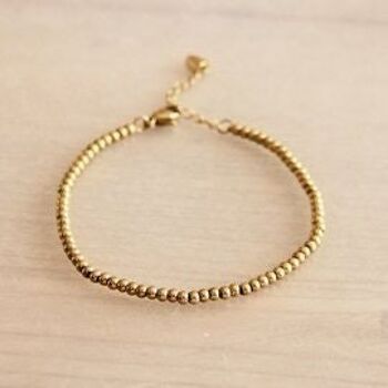 Bracelet perles acier "Petit" - or 1