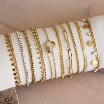 Bracelet perles acier "Petit" - or 2