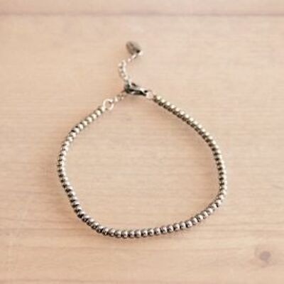 Bracelet perles acier "Petit" - argent