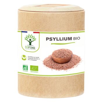 Psyllium Blond Bio - Complément alimentaire - Téguments - Digestion Transit Cholestérol - 320 mg de Poudre/Gélule - Fabriqué en France - Vegan - gélules 2