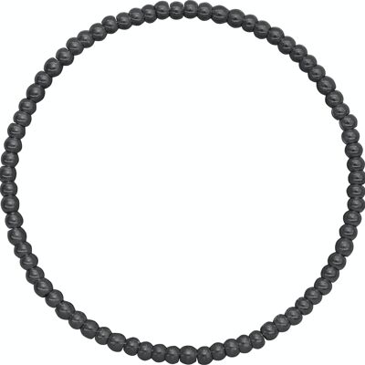 Bracelet boule acier inoxydable noir