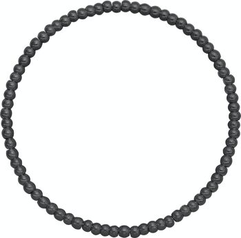 Bracelet boule acier inoxydable noir 1