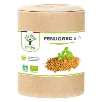 Fenugrec Bio - Complément alimentaire - Appétit Lactation Glycémie Cholestérol - Fabriqué en France - gélules 10