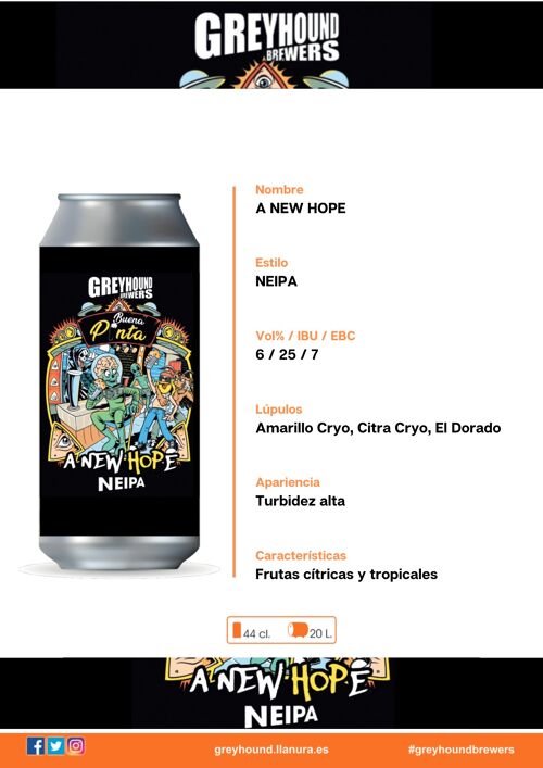 Cerveza Neipa "A New Hop-e" 44 cl.
