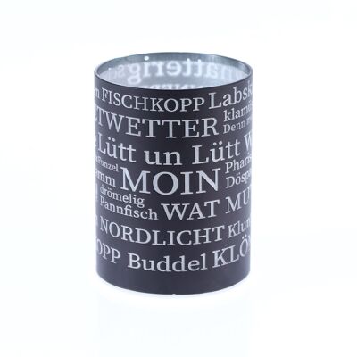 Glaswindlicht Nordsee 10 LED, Ø 9 x 12 cm, schwarz, 781667