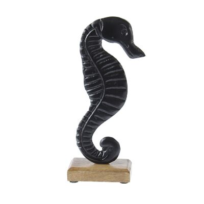 Aluminum seahorse to stand on, 10 x 5 x 26 cm, black, 780783