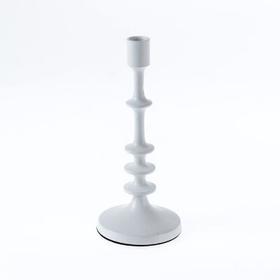 Aluminum candle holder, Ø 11 x 25 cm, matt white, 780295