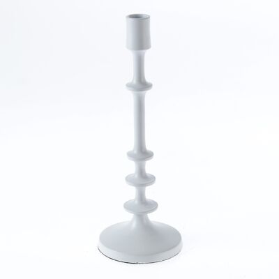 Aluminum candlestick, Ø 11 x 30 cm, matt white, 780288
