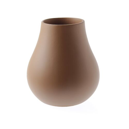 Keramik-Vase bauchig, 19 x 19 x 22 cm, cognacf., 780066