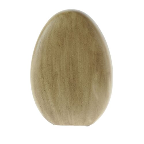 Keramik-Ei zum Stellen flach, 18 x 8,5 x 26 cm, braun, 779923