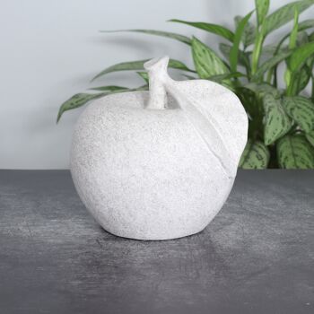 Pomme en céramique à poser, 20 x 20 x 20 cm, gris pierre, 778148 2