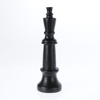 Pièce d'échecs en céramique roi, 13 x 13 x 45 cm, noir mat, 778063 1