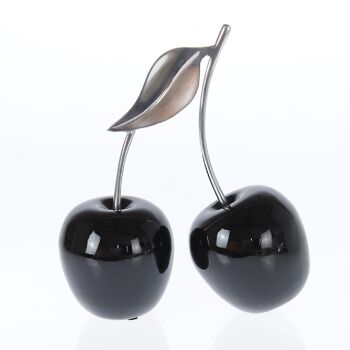 Duo de cerises en aluminium, 33 x 16 x 41cm, noir/argent, 776533 1