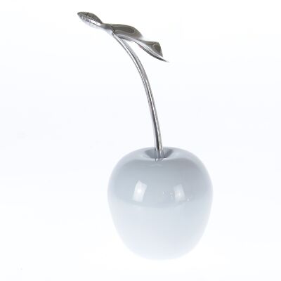 Cerisier en aluminium, Ø 16 x 37cm, blanc/argent, 776427