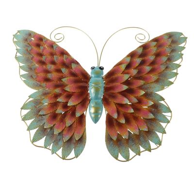 Butterfly Metal Wall Hanger 55.9 x 3.2 x 44.5 cm Colorful 776250